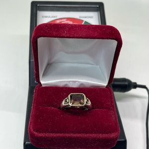 Antique Victorian Brown Iolite Unisex Ring